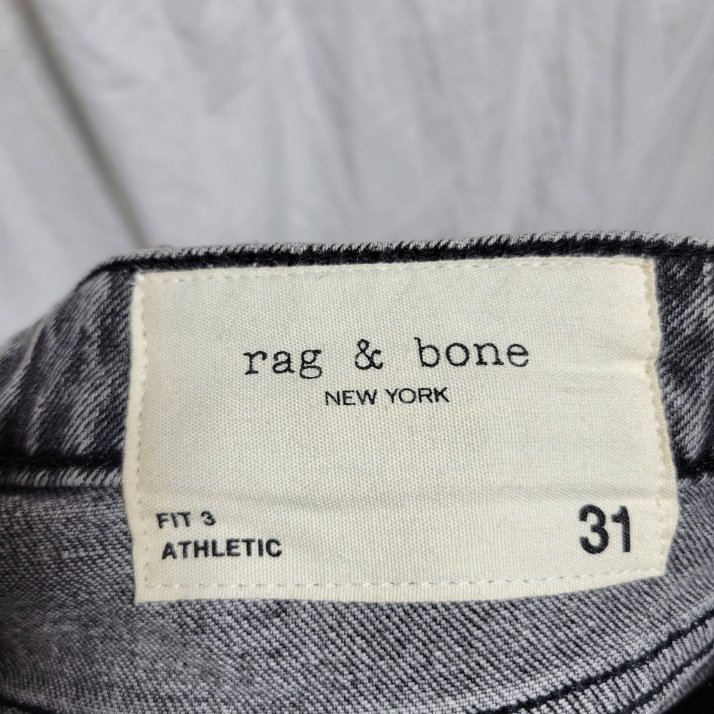Rag & Bone Fit 3 Athletic Fit Gray Denim Jeans Mens Size 31X32 Dixon Color - Picture 3 of 6